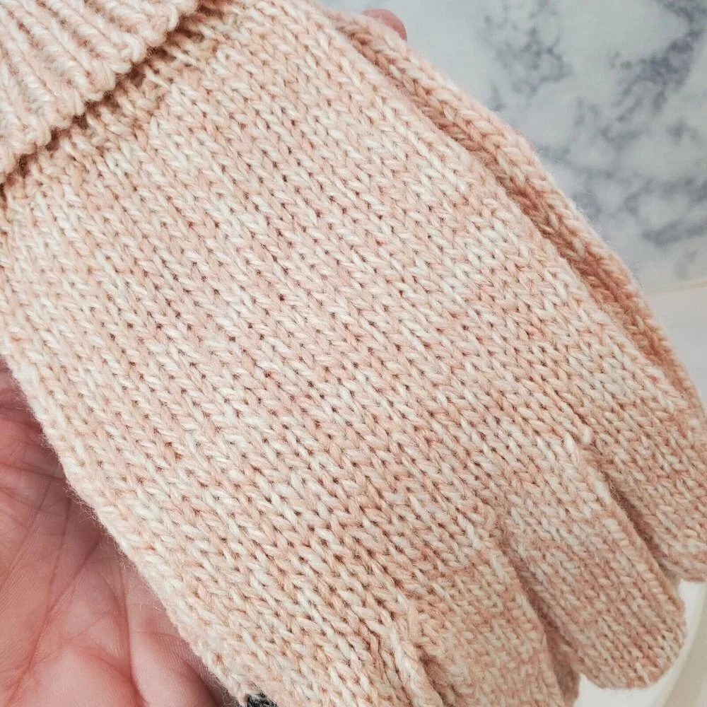 AEROPOSTALE Knit Tech‎ Gloves Smartphone Compatible Pink Black NEW
